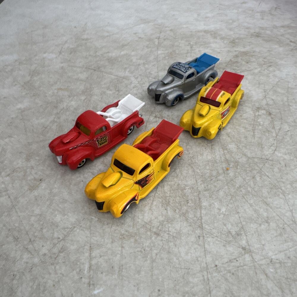 1997 Hot Wheels ‘40 Ford Drag Truck Lot Of 4 Yellow Red Gray